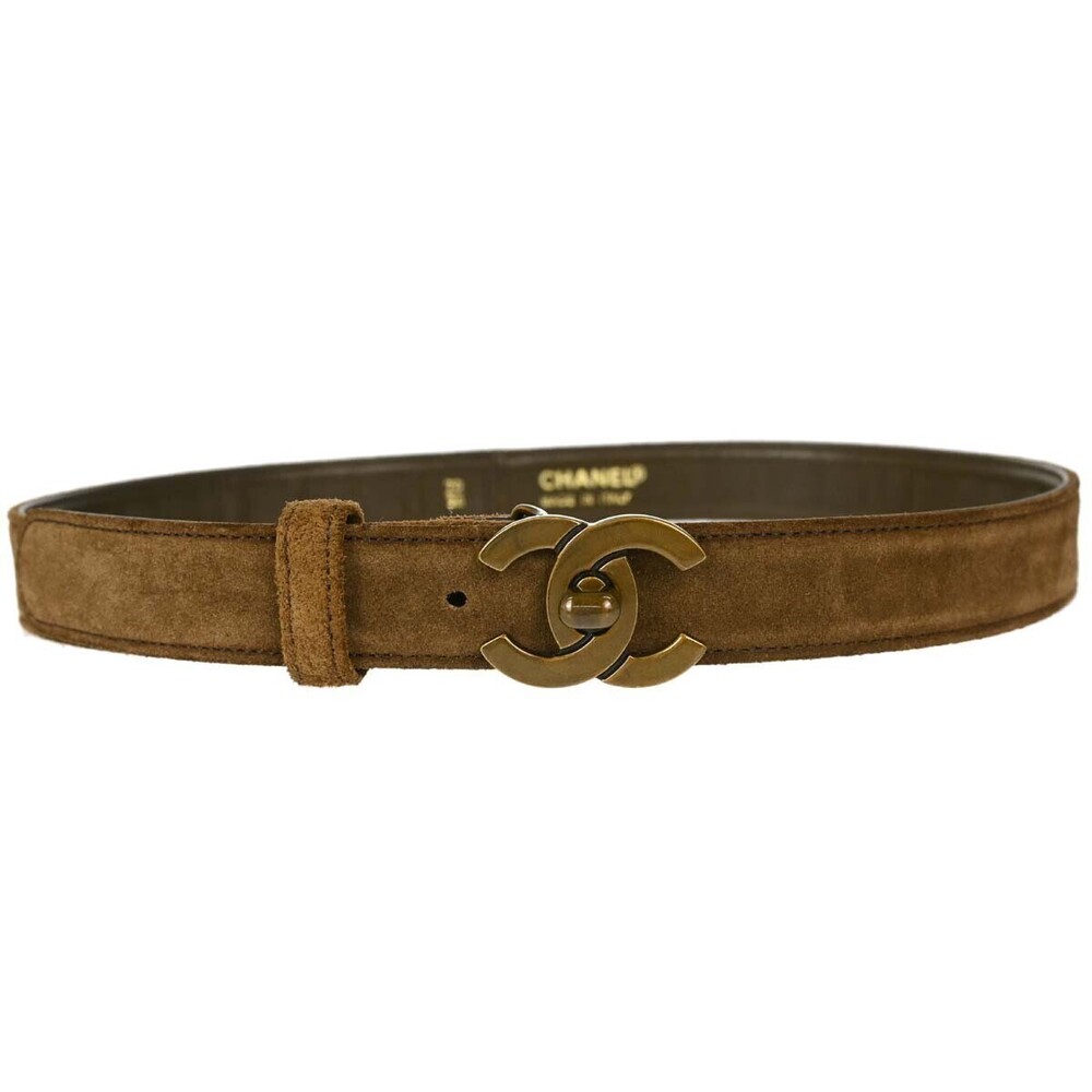 Chanel CC Turnlock Belt Suede